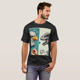 Öagle Head och Dinosaur Coloring T-Shirt