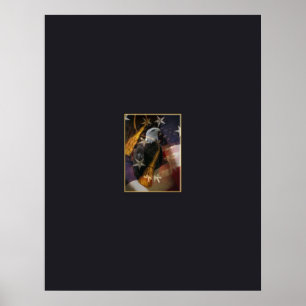 Öagle med poster av tassel