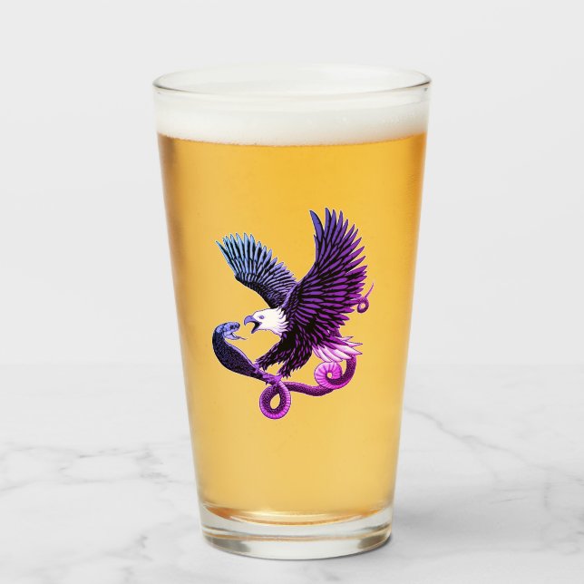 Öagle och Snake Glaskopp (Framsida fylld)