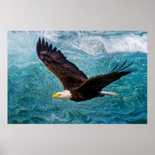 Öagle Soaring ovanför stormen Poster