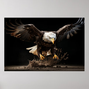 Öagle Vild Djurnaturen Porträtt Beauty Poster