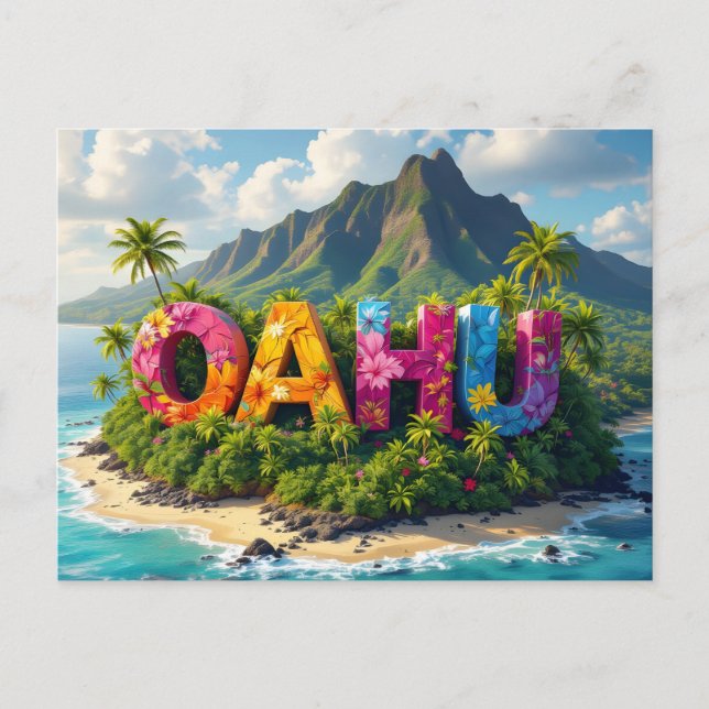 Oahu drömmande vykort (Framsida)