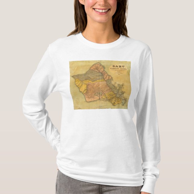Oahu hawaianska öar t-shirt (Framsida)