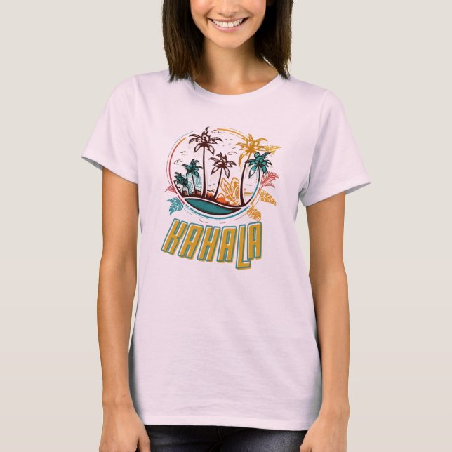 Oahu Hawaii Beach, Kahala Beach. T Shirt (Framsida)
