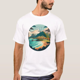 Oahu Hawaii Beach Vintage Retro T Shirt