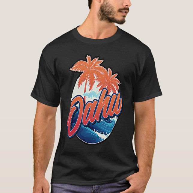 Oahu Hawaii Hawaii Vacation Oahu Souvenir T Shirt (Framsida)