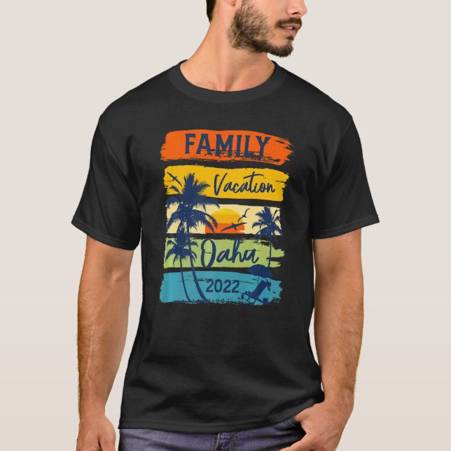 Oahu Hawaii Hawaiian Vacation 2022 Matching Family T Shirt (Framsida)