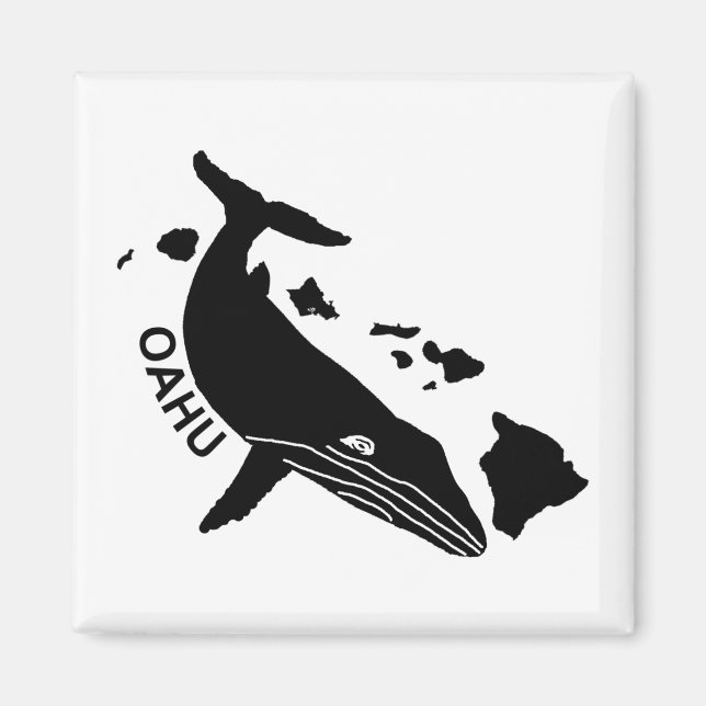 Oahu - Hawaii Islands Humpback Magnet (Framsidan)