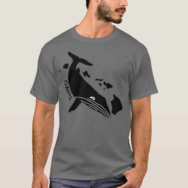 Oahu - Hawaii Islands Humpback T Shirt (Framsida)