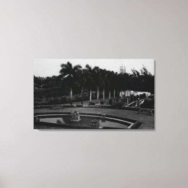 Oahu, Hawaii - L.D.S. Hawaiin Temple i Laie Canvastryck (Framsida)