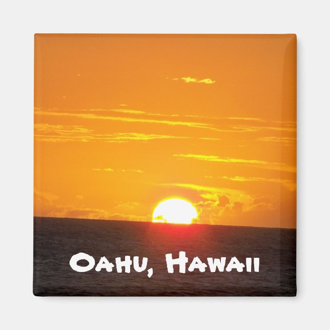 Oahu, Hawaii Magnet (Framsidan)