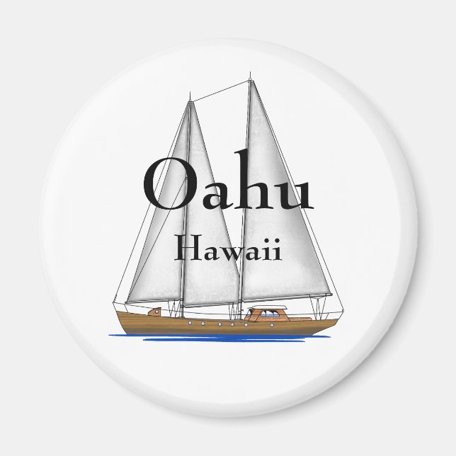 Oahu Hawaii Magnet (Framsidan)