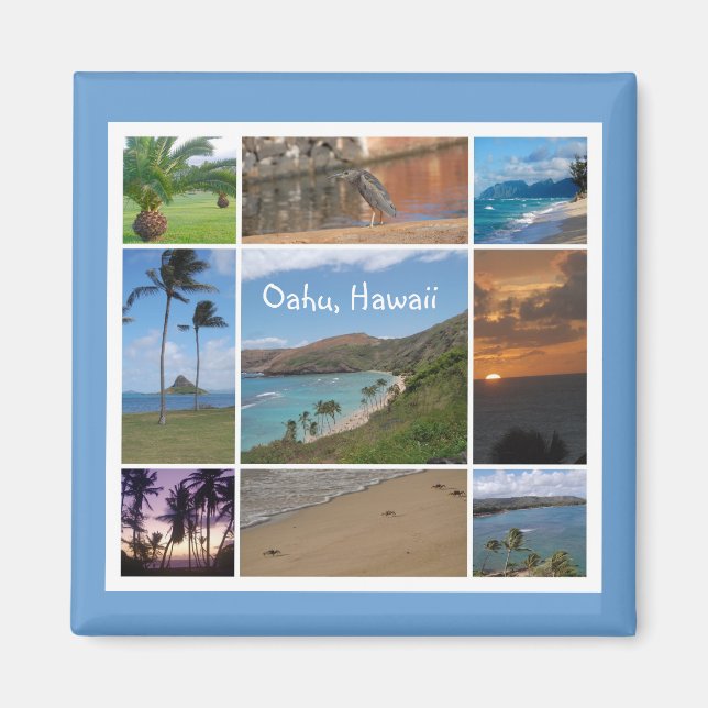 Oahu, Hawaii Magnet (Framsidan)