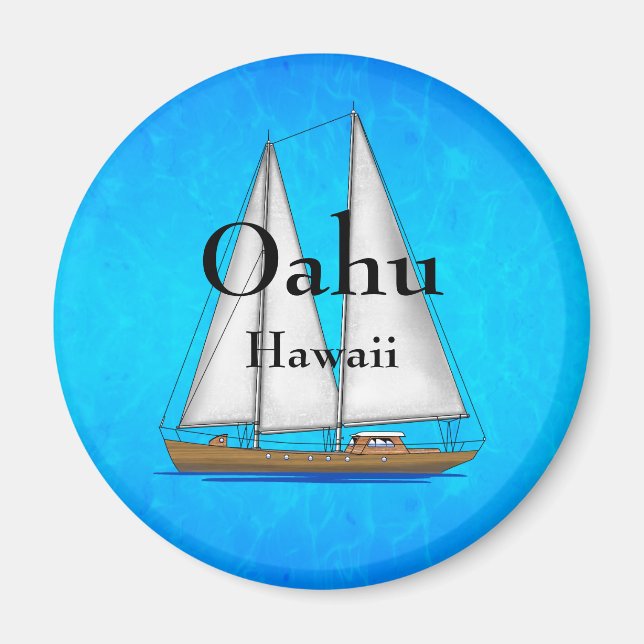 Oahu Hawaii Magnet (Framsidan)
