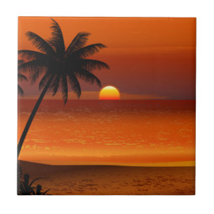 Oahu hawaii, norra kustvykort kakelplatta