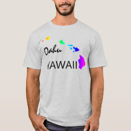 OAHU - HAWAII-ÖARNA NEON RAINBOW T SHIRT