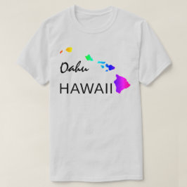 OAHU - HAWAII-ÖARNA NEON RAINBOW T SHIRT