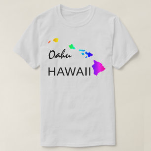 OAHU - HAWAII-ÖARNA NEON RAINBOW T SHIRT