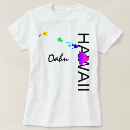 OAHU - HAWAII-ÖARNA NEON RAINBOW T SHIRT