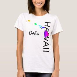 OAHU - HAWAII-ÖARNA NEON RAINBOW T SHIRT