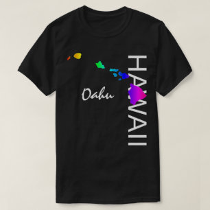 OAHU - HAWAII-ÖARNA NEON RAINBOW T SHIRT