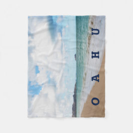 Oahu Hawaii Ocean Vågar & Beach Fleecefilt