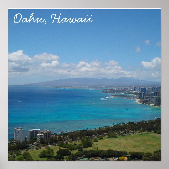 Oahu, Hawaii Poster (Framsidan)
