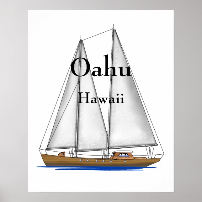Oahu Hawaii Poster (Framsidan)