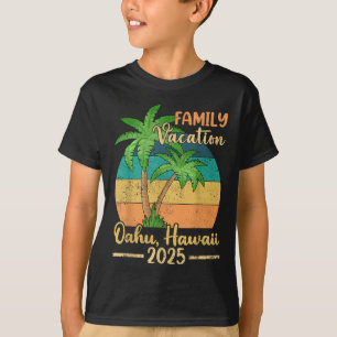 Oahu Hawaii Strand Familjesemester 2025 Sommar T Shirt
