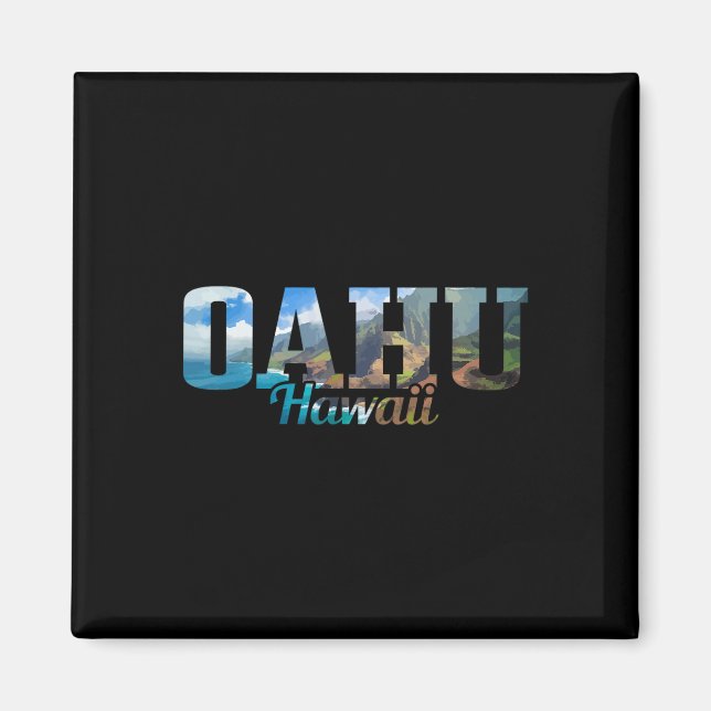 Oahu Hawaii Surfare Present Suvenir  Magnet (Framsidan)