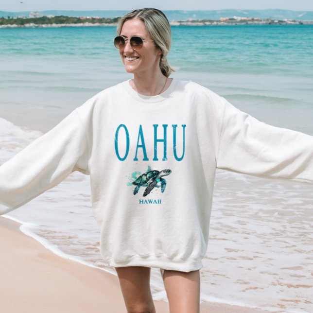 Oahu Hawaii Vacation Grunge T Shirt (Skapare uppladdad)