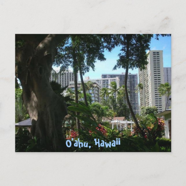 O'ahu, Hawaii-vykort Vykort (Framsida)