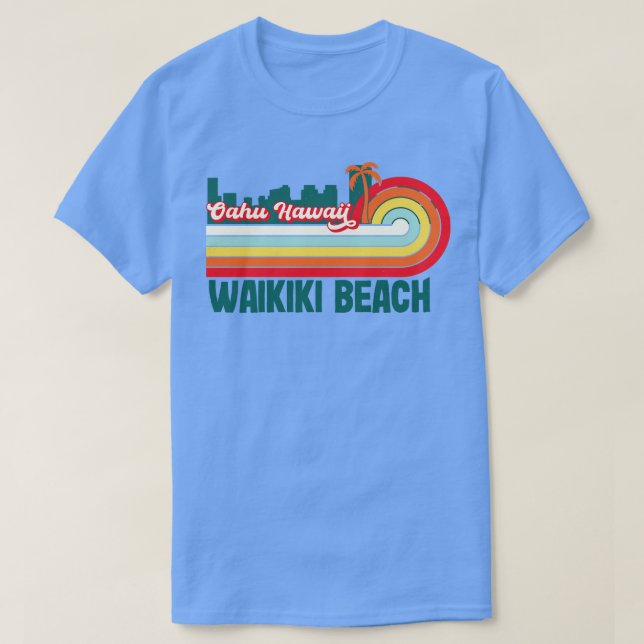 Oahu Hawaii Waikiki TShirt T Shirt (Design framsida)