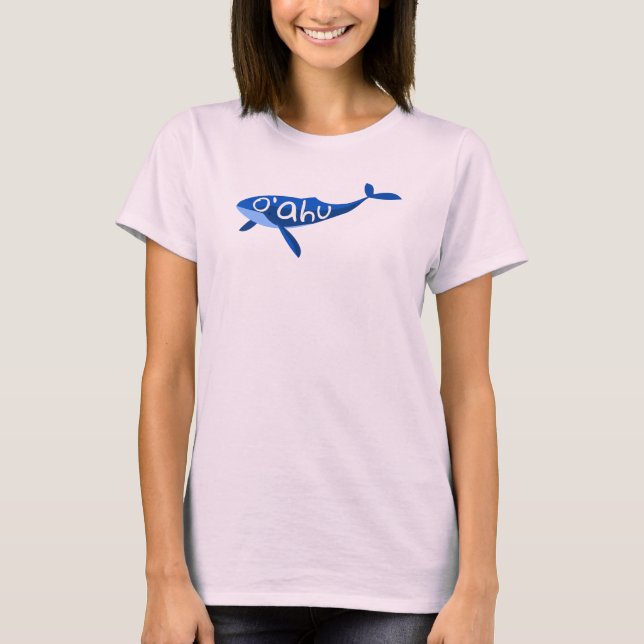 O'ahu Hawaii Whale T Shirt (Framsida)