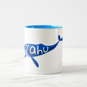 O'ahu Hawaii Whale Två-Tonad Mugg