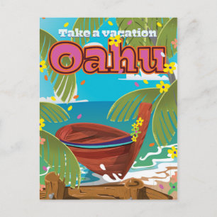 Oahu-Helgdag reseaffisch Helg Vykort