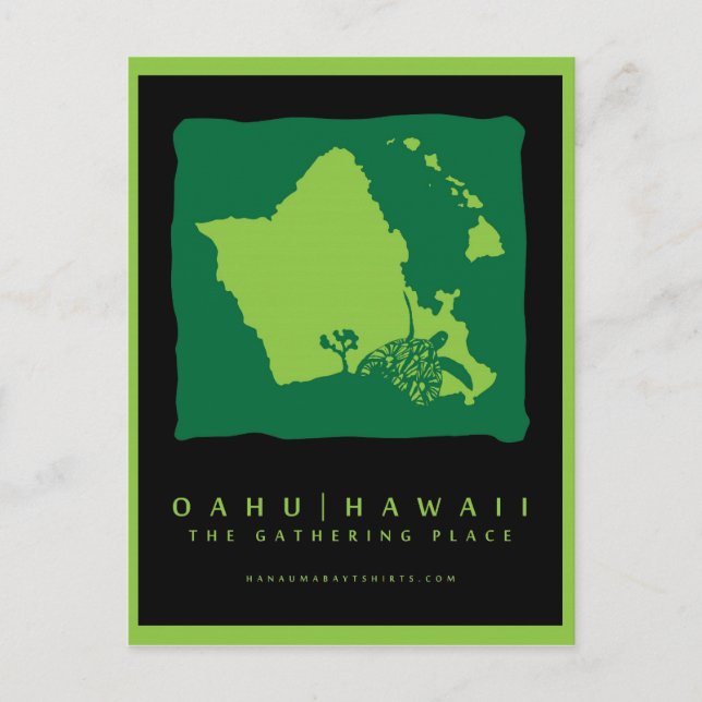 Oahu-ön Vykort (Framsida)