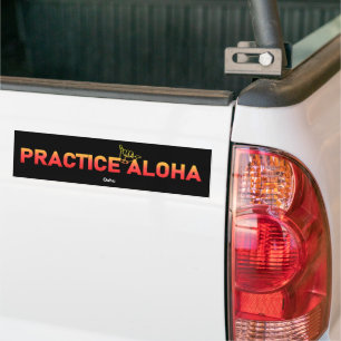 Oahu Practice Aloha Lava Shaka (Hopp lös) Bildekal