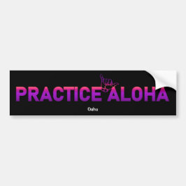 Oahu Practice Aloha PurpleRay Shaka (Hitt lös) Bildekal