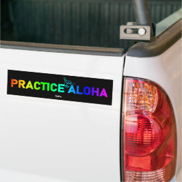 Oahu Practice Aloha Rainbow Shaka (Hitt lös) Bildekal