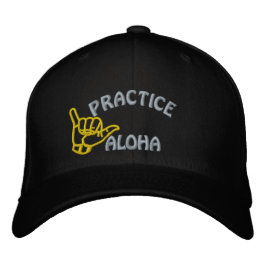 Oahu Practice Aloha Shaka (Hopp lös) Broderad Keps