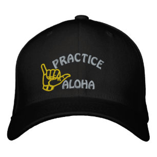 Oahu Practice Aloha Shaka (Hopp lös) Broderad Keps