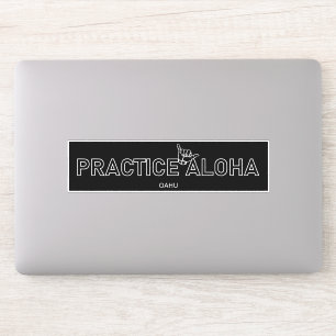 Oahu - Practice Aloha Shaka (Vänta lös) Sticker Klistermärken
