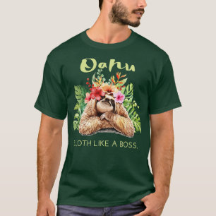 Oahu Sloth som en Chef-vacation Souvenir Gift T Shirt