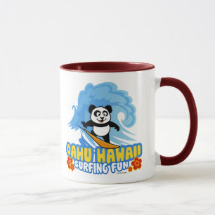 Oahu som surfar pandaen mugg
