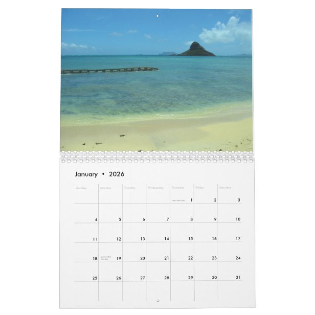 Oahu strandstuga 2013 kalender (Jan 2026)