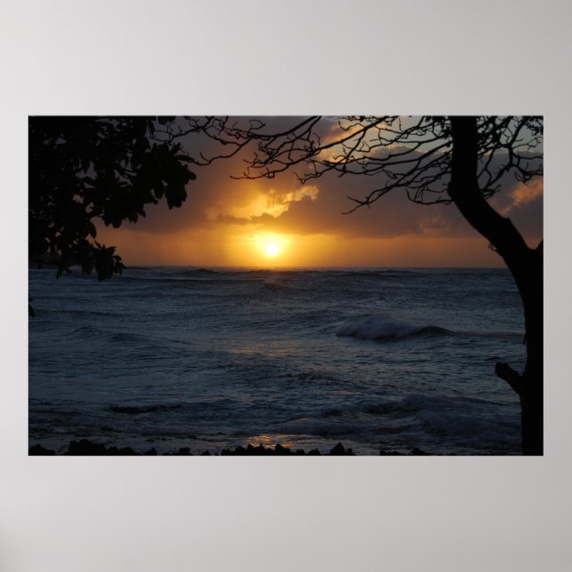 Oahu Sunset Poster (Framsidan)