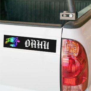 OAHU - Tribal Honu Rainbow Bildekal