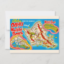 Oahu Wikiki Beach Kartpostkort Vykort