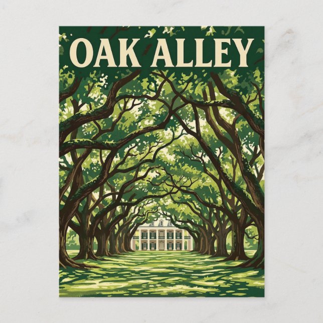 Oak Alley Plantation Vykort (Framsida)